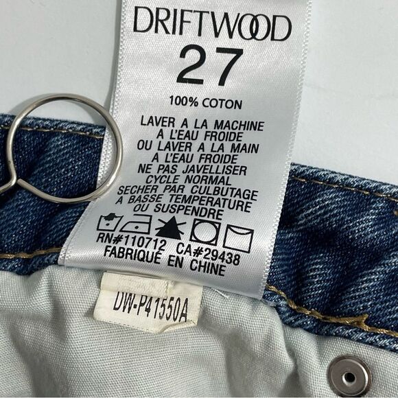 NWT Driftwood Cameron Chloe Bluebell Jeans Size 27 Wide Leg‎ Embroidered Denim - Picture 7 of 9